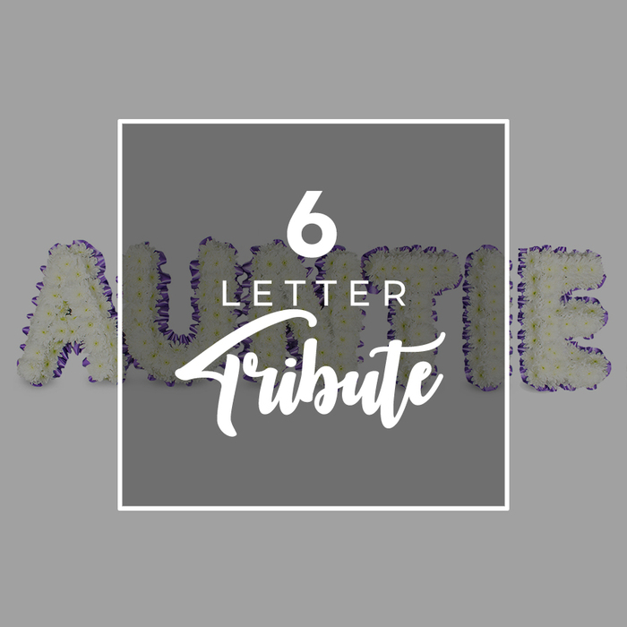 Meticulous and heartfelt, this six-letter tribute spelling AUNTIE stands as freestanding letters built from a dense cluster of white chrysanthemums. The blooms form a plush, snow-soft surface against a soft, neutral gray backdrop, inviting a quiet moment of reflection. A crisp purple trim outlines each letter, created with small accent flowers or a narrow ribbon to add color and definition without overpowering the white. In the center, a white square overlay holds the message: 6 LETTER in a straightforward sans-serif, with Tribute written in an elegant script beneath. The balance of geometry and script conveys both solemnity and personal warmth, a design tailored for a funeral, wake, or memorial in Oxford.
From North Oxford's leafy streets to the bustle of the City Centre, I've seen families connect with this style as a meaningful expression of love and memory. The compact mass of blooms suggests continuity and resilience, while the refined purple edge provides a gentle signature-personal and respectful. The gray background keeps the focus on the letters and their heartfelt message, making this arrangement a fitting centerpiece for a service or tribute display in our city.
Available through local florists across Oxford, with delivery to homes and venues-from Port Meadow to the Cowley Road corridor-so that families can honour a life with enduring beauty and care.