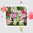 A sumptuous bouquet of roses dominates the image, offering a quiet yet joyful promise of flowers arriving month after month in homes across Oxford. The roses form a rounded, abundant cluster, each bloom nestled closely against the next so that petals overlap in soft layers. Shades of blush pink, creamy white, pale peach, rich raspberry, and flashes of vivid fuchsia are gently blended, with a few lilac tones adding cool sophistication. Fresh green foliage weaves through the flowers, its glossy leaves providing a lively contrast that recalls the greenery of Florence Park or the riverside paths near Iffley Lock. The background is a smooth, creamy tone that keeps the eye focused on the bouquet, giving the scene the relaxed elegance of a small artisan florist's studio just off the Cowley Road. Around the main arrangement, scattered petals and individual blossoms create a loose halo, hinting at motion and continuity-the kind of delightful trail you might imagine following from your doorstep into a scented hallway after each monthly delivery. Soft, even lighting bathes the roses, making their textures almost tangible: the slight coolness of each velvety petal, the subtle crispness of the leaves, the imagined drift of rose fragrance mingling with everyday life. The composition feels both intentional and effortless, suitable for marking ongoing celebrations, offering sustained comfort, or simply brightening ordinary days in Summertown, central Oxford, or the surrounding villages. In this single image, the artistry of a dedicated local florist is captured in a bouquet that reflects classic romance, gentle luxury, and the enduring pleasure of flowers that keep returning, season after season.