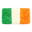 Against a pure white backdrop, this stunning, intricately crafted floral representation recreates the Irish national flag in living petals. The flag sits as a perfect rectangle, its three equal vertical stripes rising from left to right: a lush, deep green on the hoist side, a crisp white band in the centre, and a bright orange on the fly. The green stripe is a plush carpet of tiny green blossoms-likely green carnations and chrysanthemums-whose minute clusters lend the surface a gently uneven, organic texture that invites a closer touch. The central white stripe is formed from tightly packed white petals, producing a cloudlike band that reads as calm and pristine. The orange stripe mirrors the others in texture, a multitude of small orange blooms such as marigolds or orange chrysanthemums, arranged to glow with warmth.

The overall composition preserves the flag's precise proportions while celebrating handmade craft. The petals catch the light in a way that makes the colours seem to shimmer, heightening the sense of care and artistry behind the piece. The pure white background isolates the trio, allowing the organic texture to sing rather than a flat print. This floral flag blends national symbolism with floral artistry, turning fabric into living garden-an expressive tribute to identity, heritage, and a shared hope that endures.

In Oxford, this refined display would suit features about Irish culture, St. Patrick's Day celebrations, or local holidays. It evokes the old-market bustle of the Covered Market and the quiet elegance of Jericho's streets, while remaining a universal symbol of unity. This piece was crafted in our city workshops, trained to respect tradition while showcasing contemporary floristry. It is ideal for galleries, ceremonies, or remembrance moments, and can be arranged for same-day delivery across Oxford-from Summertown to the city centre, from Oxford University departments to local residential streets. Clearly grown fresh, cut with care, and delivered with a smile, it embodies freshness, craft, and a moment of quiet togetherness.